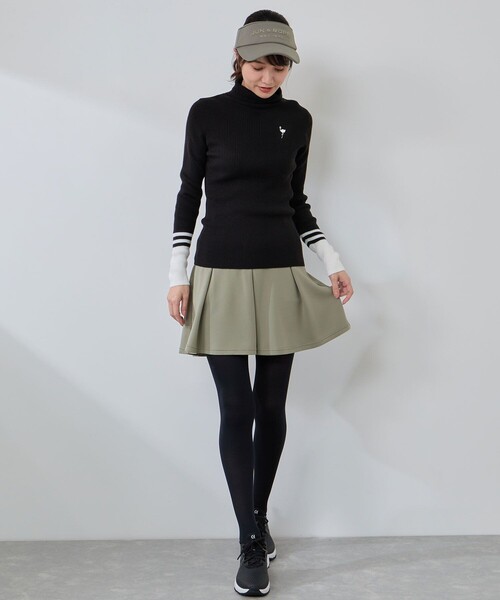 JUN&ROPE'(ジュンアンドロペ)の「バイカラー切替リブタートルニット/Oggi掲載(ニット/セーター・レディース・ブラック/ホワイト/サックスブルー/ピンク・L/M/S)」の21枚目の写真