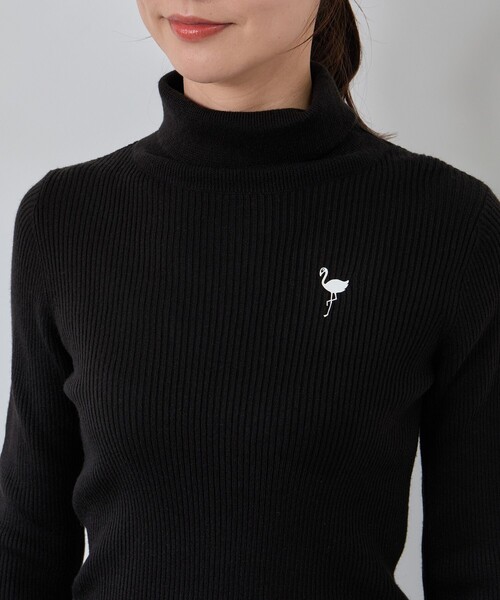 JUN&ROPE'(ジュンアンドロペ)の「バイカラー切替リブタートルニット/Oggi掲載(ニット/セーター・レディース・ブラック/ホワイト/サックスブルー/ピンク・L/M/S)」の14枚目の写真