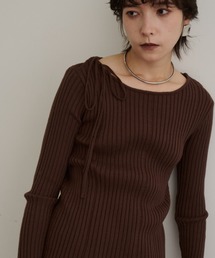 DFFUR.（ディフル）の「紐付きリブニットトップス（ニット/セーター）」