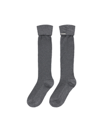Miseki SEOUL | Shirring knee socks CHARCOAL(ソックス/靴下)