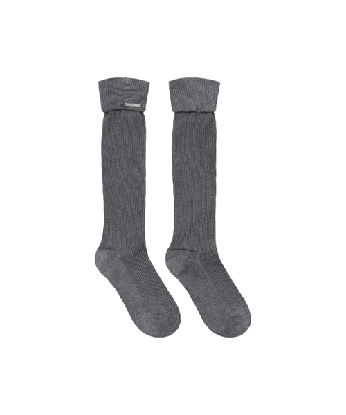 Miseki SEOUL（ミセキソウル）の「Shirring knee socks CHARCOAL（ソックス/靴下・レディース・その他・OS）」の5枚目の写真