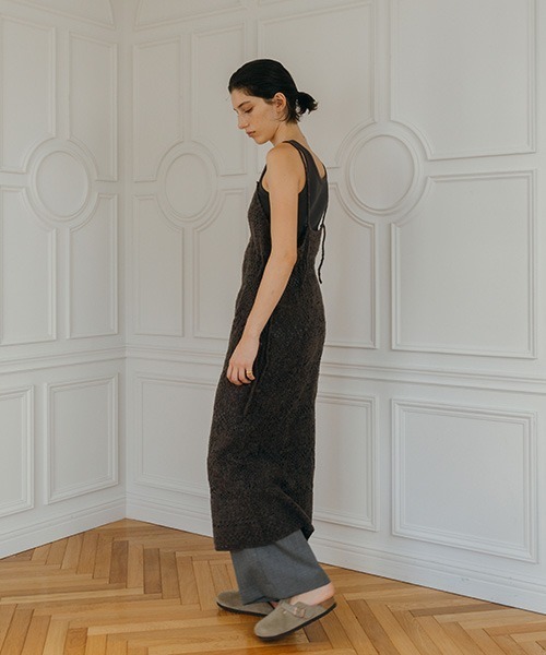 CREDONA(クレドナ)の「CROCHET CAMI/クロシェキャミ(ワンピース・レディース・チャコールグレー/アイボリー・FREE)」の17枚目の写真