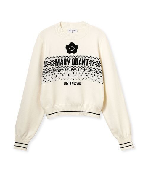 【LILY BROWN×MARY QUANT】ジャガードロゴニットトップス LILY BROWN×MARY QUANT】ジャガードロゴニットトップス（ニット