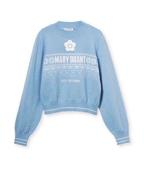 LILY BROWN×MARY QUANT】ジャガードロゴニットトップス（ニット