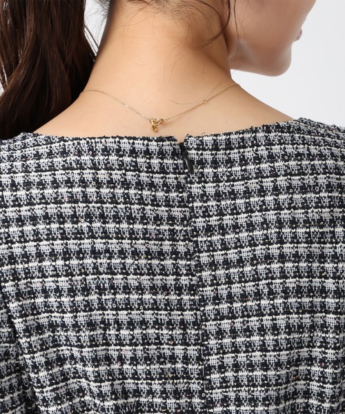 31 Sons de mode（トランテアン　ソン　ドゥ　モード）の「2025秋冬新作 カットジャガードフレアワンピース（ワンピース・レディース・ブルー/ブラック/ベージュ・S/M）」の21枚目の写真