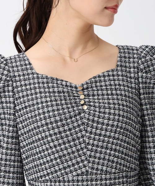 31 Sons de mode（トランテアン　ソン　ドゥ　モード）の「2025秋冬新作 カットジャガードフレアワンピース（ワンピース・レディース・ブルー/ブラック/ベージュ・S/M）」の20枚目の写真