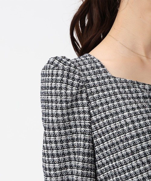 31 Sons de mode（トランテアン　ソン　ドゥ　モード）の「2025秋冬新作 カットジャガードフレアワンピース（ワンピース・レディース・ブルー/ブラック/ベージュ・S/M）」の19枚目の写真