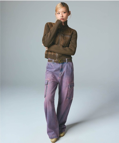 X-girl（エックスガール）の「XG EMBLEM CLASP FAUX LEATHER BELT（ベルト・レディース・ブラウン/ブラック・ONE SIZE）」の3枚目の写真