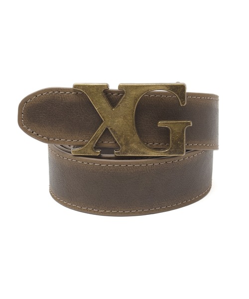 X-girl（エックスガール）の「XG EMBLEM CLASP FAUX LEATHER BELT（ベルト・レディース・ブラウン/ブラック・ONE SIZE）」の5枚目の写真