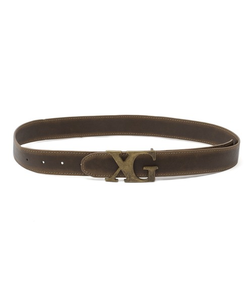 X-girl（エックスガール）の「XG EMBLEM CLASP FAUX LEATHER BELT（ベルト・レディース・ブラウン/ブラック・ONE SIZE）」の8枚目の写真