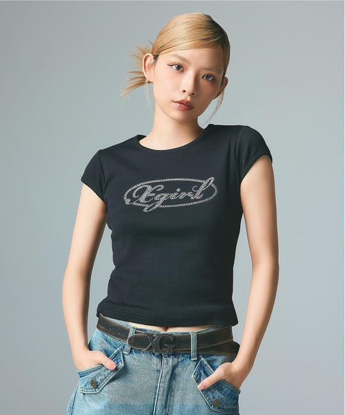 X-girl（エックスガール）の「XG EMBLEM CLASP FAUX LEATHER BELT（ベルト・レディース・ブラウン/ブラック・ONE SIZE）」の13枚目の写真