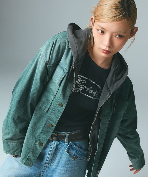 X-girl（エックスガール）の「XG EMBLEM CLASP FAUX LEATHER BELT（ベルト・レディース・ブラウン/ブラック・ONE SIZE）」の17枚目の写真