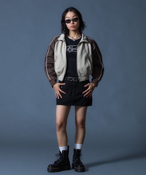 X-girl（エックスガール）の「XG EMBLEM CLASP FAUX LEATHER BELT（ベルト・レディース・ブラウン/ブラック・ONE SIZE）」の20枚目の写真