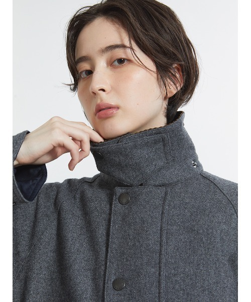 Barbour（バブアー）の「【SNOWDON / スノードン】"JAPAN LIMITED" ウール ロング コート（ステンカラーコート・メンズ・グレー・36/38/34/40）」の5枚目の写真