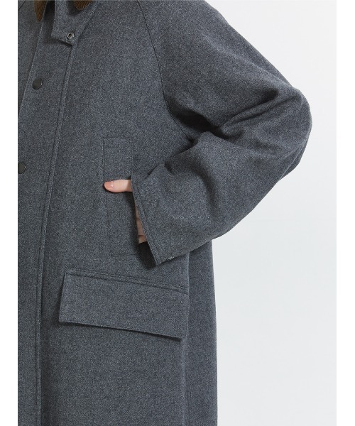Barbour（バブアー）の「【SNOWDON / スノードン】"JAPAN LIMITED" ウール ロング コート（ステンカラーコート・メンズ・グレー・36/38/34/40）」の6枚目の写真