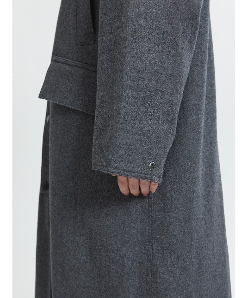 Barbour（バブアー）の「【SNOWDON / スノードン】"JAPAN LIMITED" ウール ロング コート（ステンカラーコート・メンズ・グレー・36/38/34/40）」の7枚目の写真