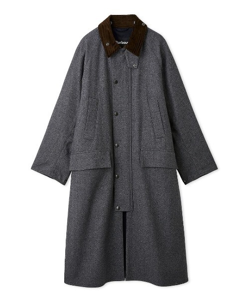 Barbour（バブアー）の「【SNOWDON / スノードン】"JAPAN LIMITED" ウール ロング コート（ステンカラーコート・メンズ・グレー・36/38/34/40）」の9枚目の写真