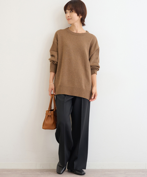 JOURNAL STANDARD relume（ジャーナルスタンダード　レリューム）の「《WEB限定追加》バックロゴニットプルオーバー（ニット/セーター・レディース・ブラウン・FREE）」の2枚目の写真