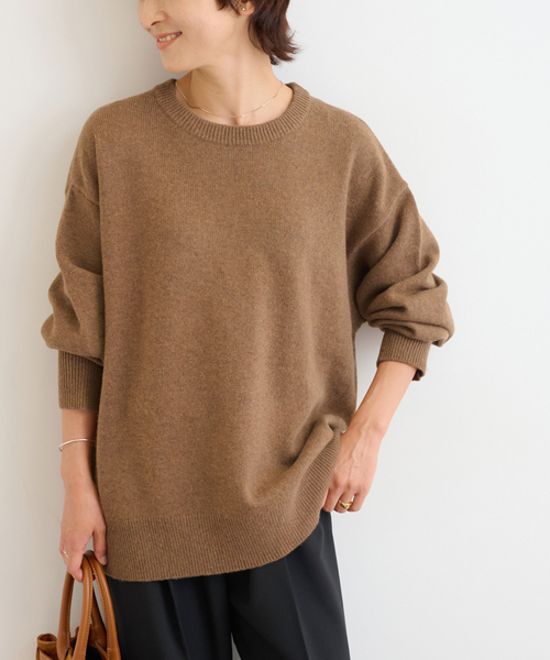 JOURNAL STANDARD relume（ジャーナルスタンダード　レリューム）の「《WEB限定追加》バックロゴニットプルオーバー（ニット/セーター・レディース・ブラウン・FREE）」の5枚目の写真