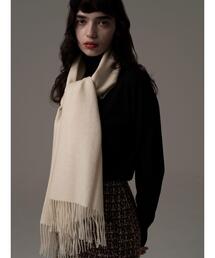 ウールプレーンストール