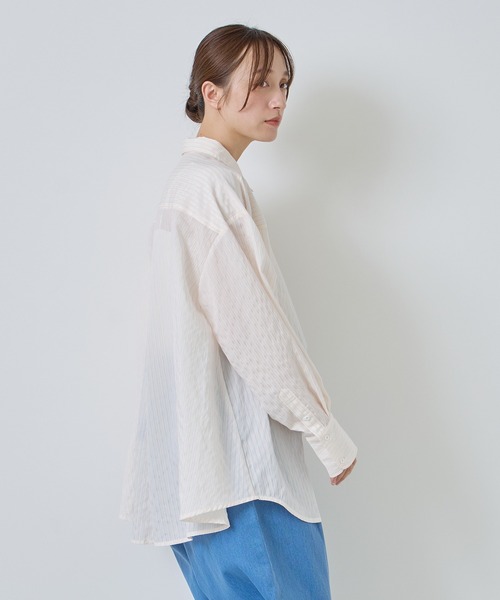 Kelen(ケレン)の「「KELEN / ケレン」シアーストライプシャツ(シャツ/ブラウス・レディース・ライトイエロー/オフホワイト/サックスブルー・S/M)」の20枚目の写真