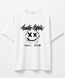 スマイルブラックTシャツホワイト_W8139