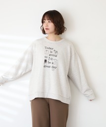 EMAGO ロゴ刺繍プルオーバー