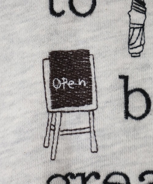 Emago（イマゴ）の「EMAGO ﾛｺﾞ刺繍ﾌﾟﾙｵｰﾊﾞｰ（スウェット・レディース・パープル/アイボリー/ブラック・FREE）」の22枚目の写真