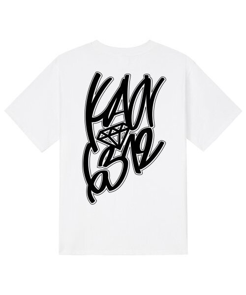 KAN6312(カン6312)の「KTW0088 グラフィティ 半袖Tシャツ - ホワイト(Tシャツ/カットソー・メンズ・その他・LARGE/MEDIUM/SMALL/X-LARGE)」の1枚目の写真
