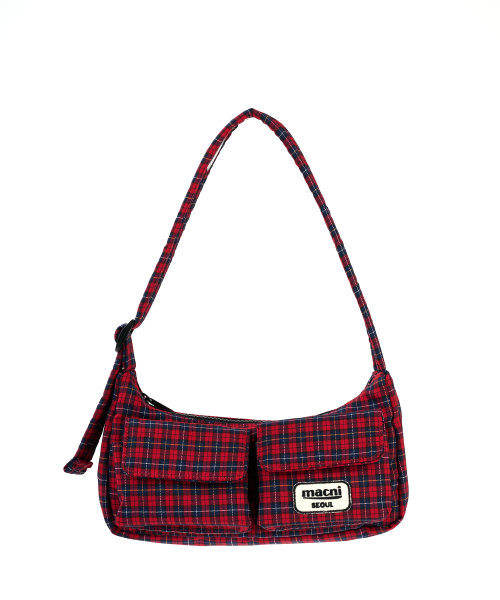 MACNI(マクニ)の「TWO POCKET MINI HOBO BAG RED CHECK(ショルダーバッグ・レディース・その他・FREE)」の16枚目の写真