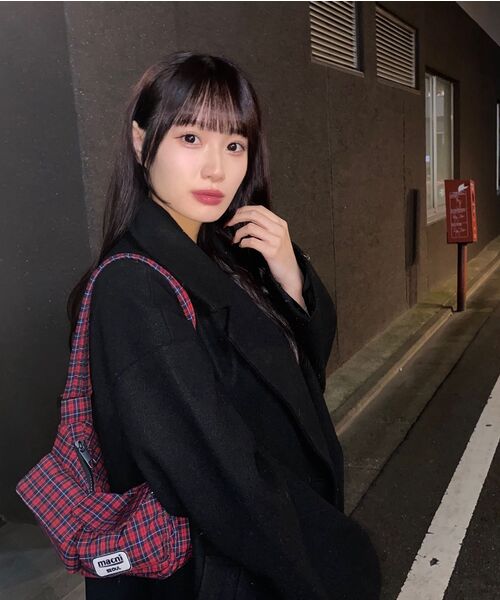MACNI(マクニ)の「TWO POCKET MINI HOBO BAG RED CHECK(ショルダーバッグ・レディース・その他・FREE)」の6枚目の写真
