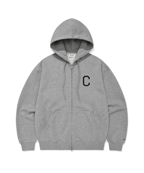 C‑Logo фуджип‑куртка — меренджегрэй