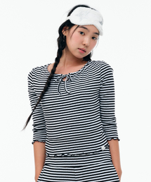 TUOMIO（トゥオミオ）の「POINTELLE PAJAMA TOP [BLACK]（ルームウェア/パジャマ）」