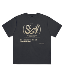 シーシー印刷半袖Tシャツチャコール