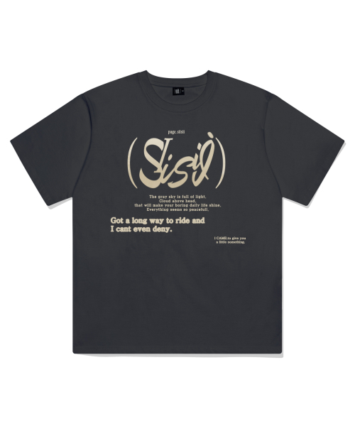 PAGESIISII（ページシシ）の「シーシー印刷半袖Tシャツチャコール（Tシャツ/カットソー・レディース・その他・LARGE/SMALL/MEDIUM）」の2枚目の写真