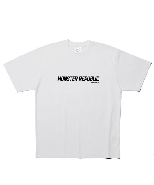 MONSTER REPUBLIC(モンスターリパブリック)の「モンスター ベーシック ロゴ ブラック Tシャツ ホワイト(Tシャツ/カットソー・レディース・その他・SMALL/X-LARGE/MEDIUM/LARGE)」の3枚目の写真