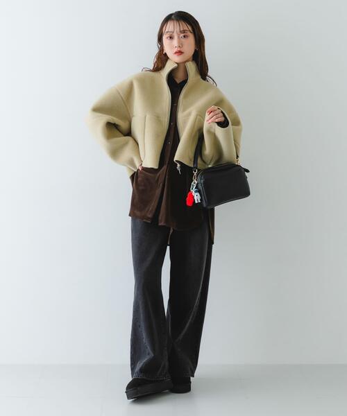 RODE SKO（ロデスコ）の「フロントポケットショルダーバッグ（ショルダーバッグ・レディース・ブルー/ブラック/ベージュ・ONE）」の10枚目の写真