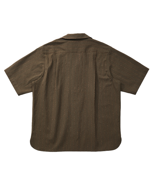 A NOTHING(アナッシング)の「ストライプLCテーラード1/2シャツ(カーキ)(シャツ/ブラウス・レディース・その他・SMALL/MEDIUM/LARGE)」の16枚目の写真