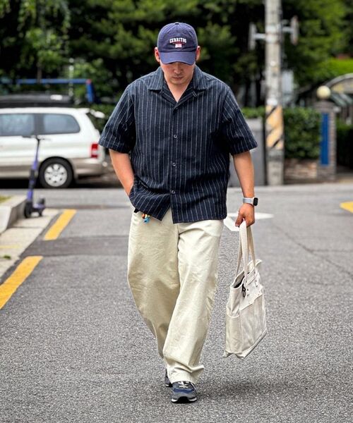 A NOTHING(アナッシング)の「ストライプLCテーラード1/2シャツ(カーキ)(シャツ/ブラウス・レディース・その他・SMALL/MEDIUM/LARGE)」の17枚目の写真