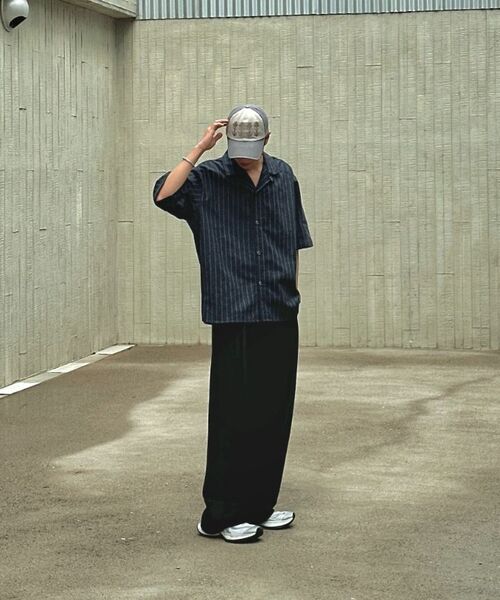 A NOTHING(アナッシング)の「ストライプLCテーラード1/2シャツ(カーキ)(シャツ/ブラウス・レディース・その他・SMALL/MEDIUM/LARGE)」の7枚目の写真