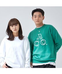 APOSTROPHE COMMA（アポストロフィコンマ）の「ACOロゴスウェットシャツ（グリーン/ホワイト）（スウェット）」