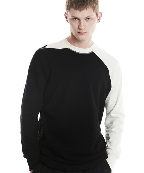 DGNAK(ディグナク)の「アンバランスラグランTシャツ(ブラック)_ PD3TS1111(Tシャツ/カットソー・メンズ・その他・SMALL/MEDIUM/LARGE)」の2枚目の写真