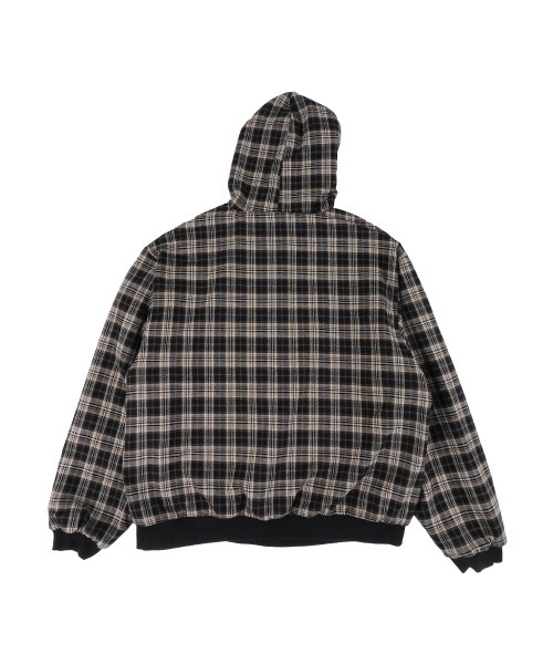 ERTR（イーアールティーアール）の「Reversible Check Hoodie Zip-Up Black（パーカー・レディース・その他・MEDIUM/LARGE）」の4枚目の写真