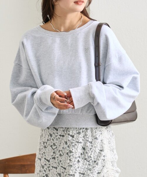 mystic ショートスウェット セール】ポイント刺繍ショートスウェット（スウェット）｜mystic