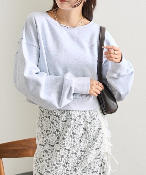 mystic ショートスウェット セール】ポイント刺繍ショートスウェット（スウェット）｜mystic