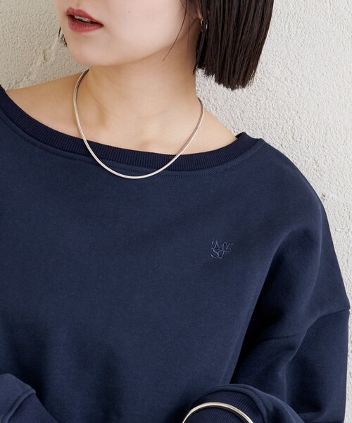 mystic ショートスウェット セール】ポイント刺繍ショートスウェット（スウェット）｜mystic