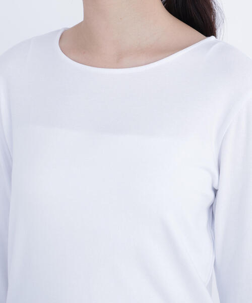 N.(N. Natural Beauty Basic)(エヌエヌナチュラルビューティーベーシック)の「カフスドッキングカットソー(Tシャツ/カットソー・レディース・グレー/オフホワイト/イエロー・フリ-)」の14枚目の写真