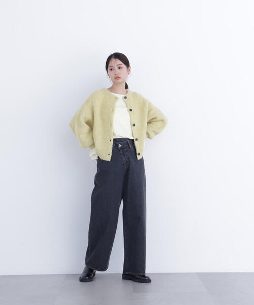 N.(N. Natural Beauty Basic)(エヌエヌナチュラルビューティーベーシック)の「カフスドッキングカットソー(Tシャツ/カットソー・レディース・グレー/オフホワイト/イエロー・フリ-)」の21枚目の写真