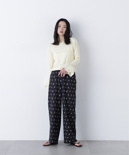 N.(N. Natural Beauty Basic)(エヌエヌナチュラルビューティーベーシック)の「カフスドッキングカットソー(Tシャツ/カットソー・レディース・グレー/オフホワイト/イエロー・フリ-)」の13枚目の写真