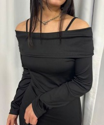 オフショルダー ミニ」に該当するレディースのワンピースファッション